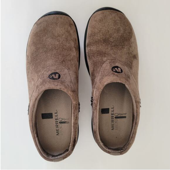 Merrell Encore Free Suede Mules Slip On Brown Casual Clogs Women 6 - Picture 2 of 10